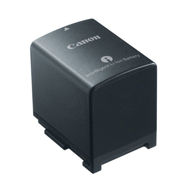 Canon BP-820 accu voor Legria en Vixia HF G, zwart, accu schuin van voren met Canon-opschrift, tweedehands