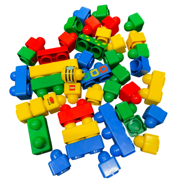 LEGO DUPLO Primo gemengde onderdelen, berg ronde blokken in rood, geel, groen en blauw, tweedehands