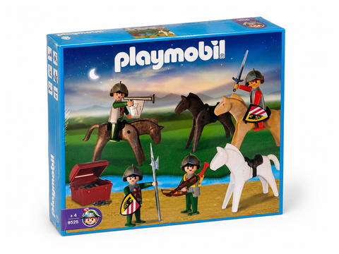 Middeleeuwse Krijgers met Paarden - 9525 (Nieuw)