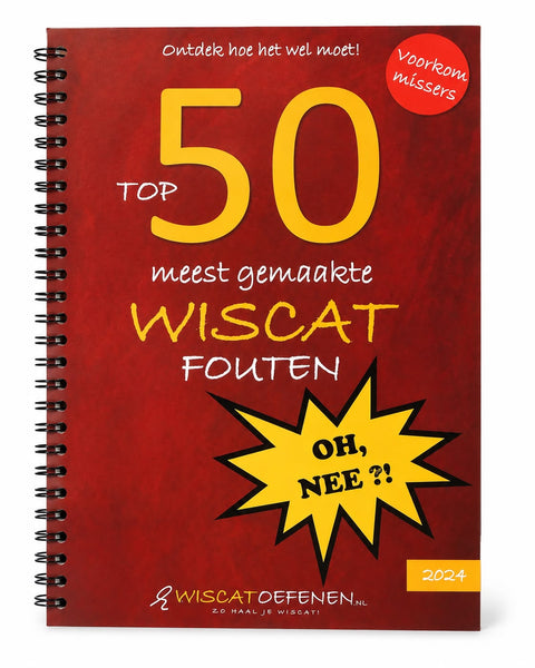 Top 50 meest gemaakte WISCAT fouten - 2024