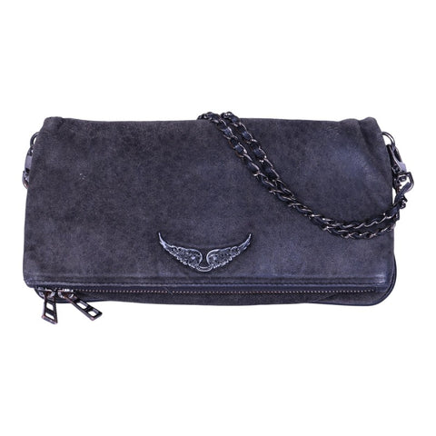 Rock Suede Clutch - Grijs
