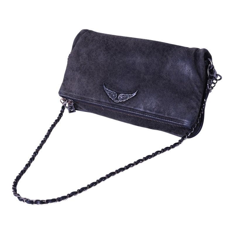 Rock Suede Clutch - Grijs