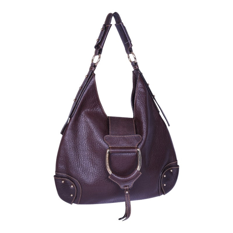 D-Ring Hobo Tas Bruin Leer
