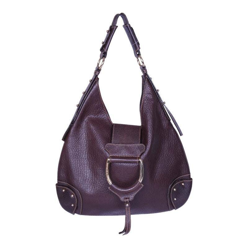D-Ring Hobo Tas Bruin Leer