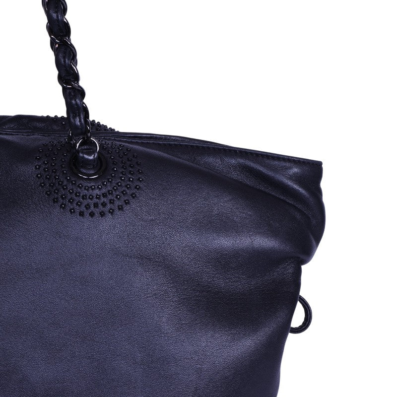 Strass CC Shopping Tote Zwart Lamsleer