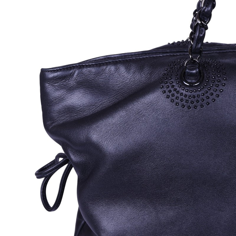 Strass CC Shopping Tote Zwart Lamsleer