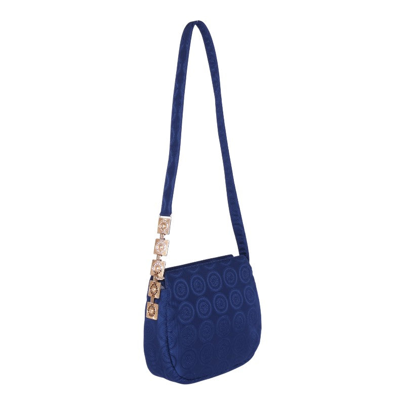 Nylon Crossbody Tas Zon-Medaillon - Blauw