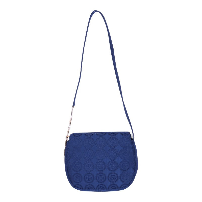 Nylon Crossbody Tas Zon-Medaillon - Blauw