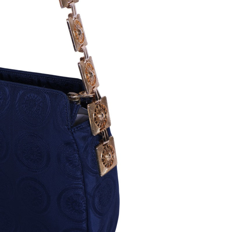 Nylon Crossbody Tas Zon-Medaillon - Blauw