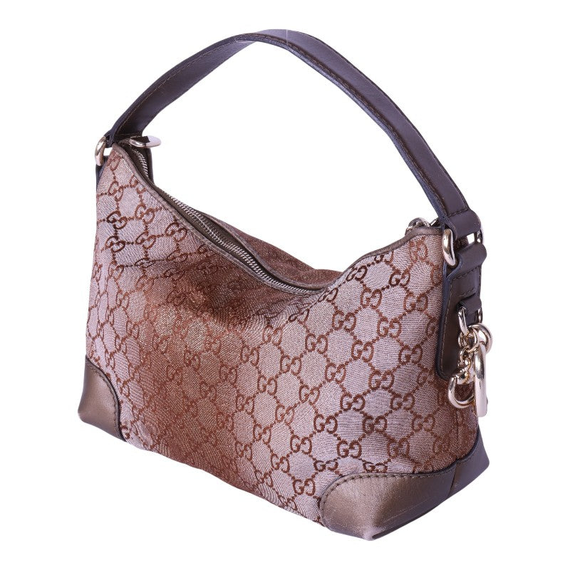 Heart Bit Hobo GG Canvas Bronze