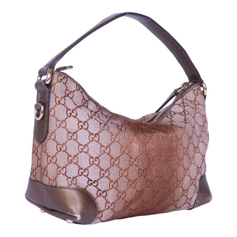 Heart Bit Hobo GG Canvas Bronze