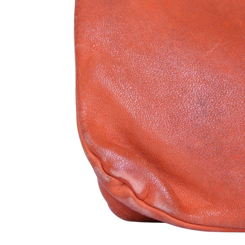 Leren Crossbody Tas met Vlinder - Koraal