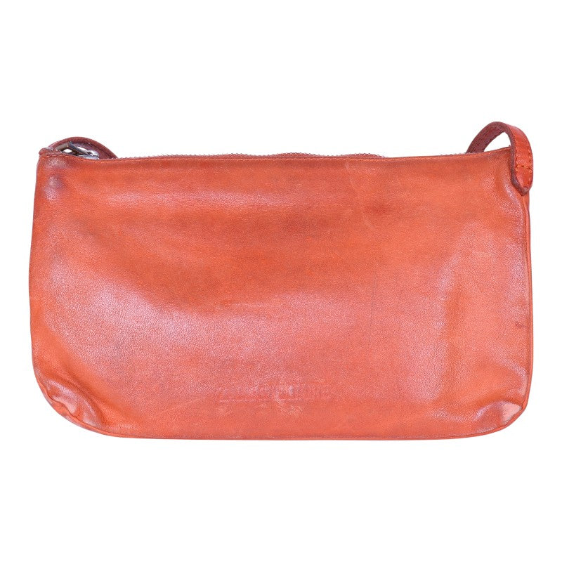 Leren Crossbody Tas met Vlinder - Koraal