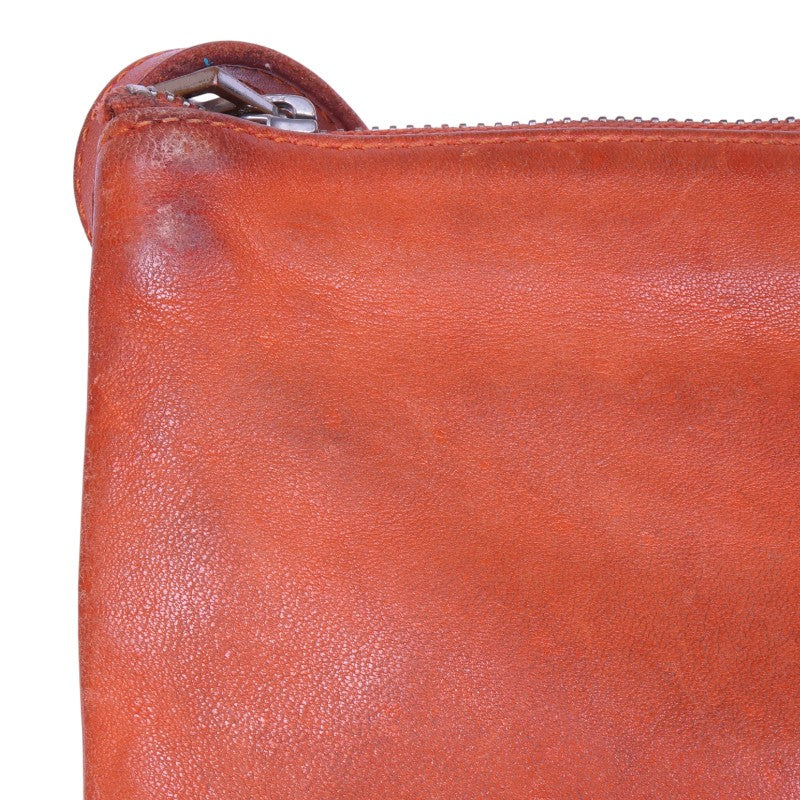 Leren Crossbody Tas met Vlinder - Koraal