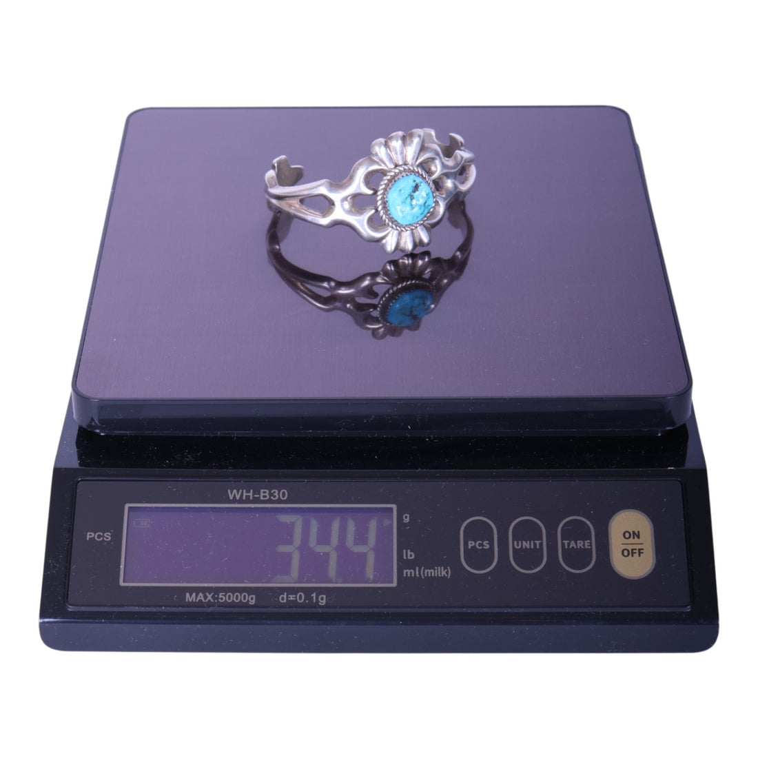 Zandgegoten Armband met Turkoois - Sterling Zilver