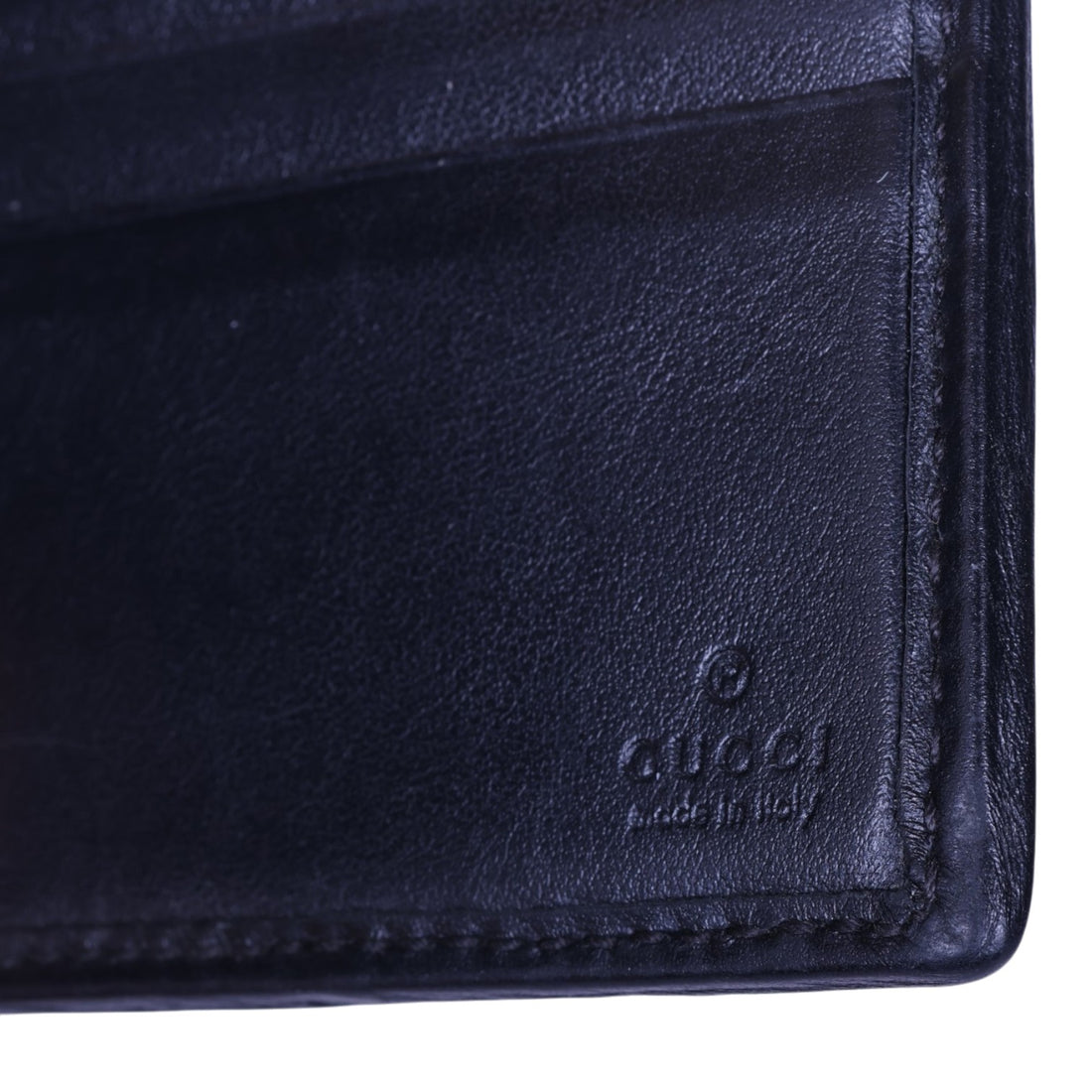 G Rhombus Bifold Portemonnee Zwart Leer