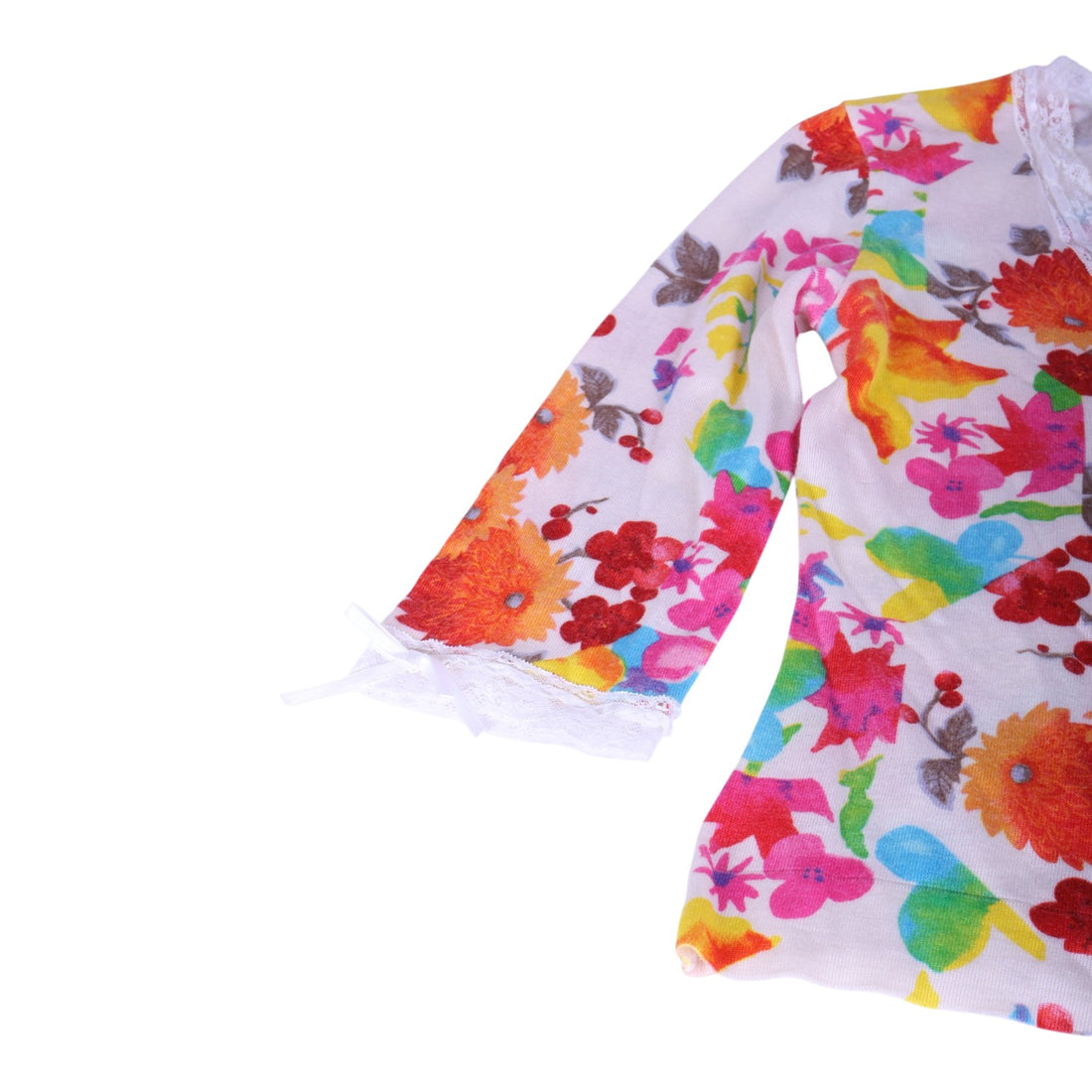 Bloementop Multicolor met Kant - FR 38