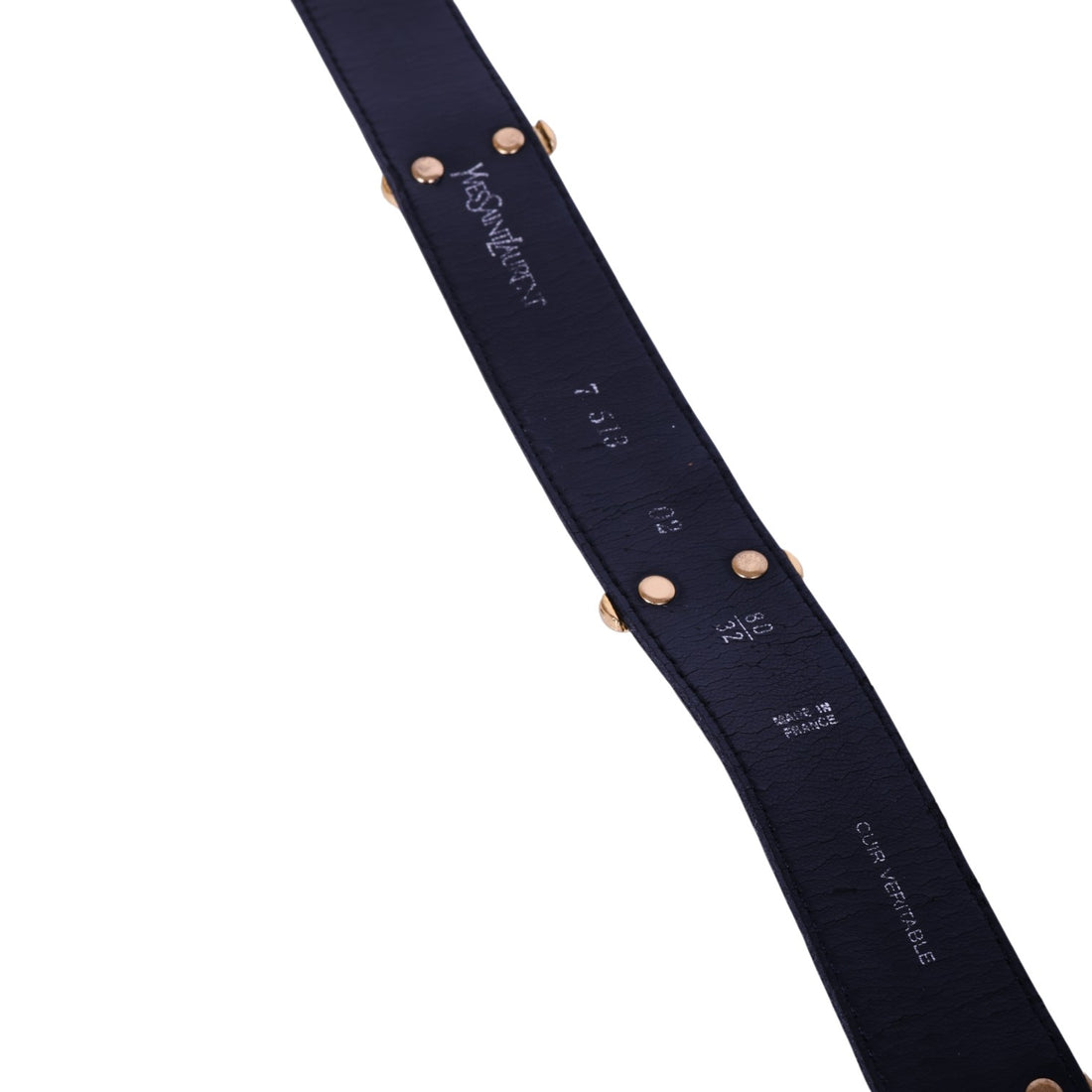Croco Riem Zwart Leer met Gouden Gesp