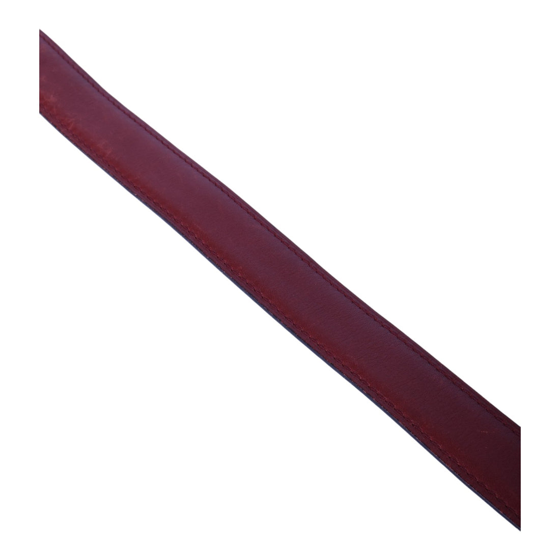 Must Riem Bordeaux Leer - Two-Tone Plaque Gesp
