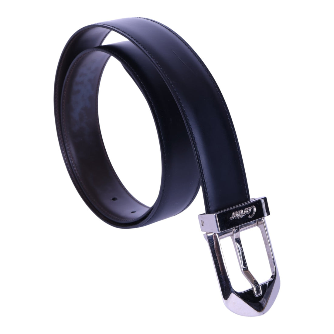 Reversible Leren Riem Zwart/Bruin - Zilverkleurige Gesp