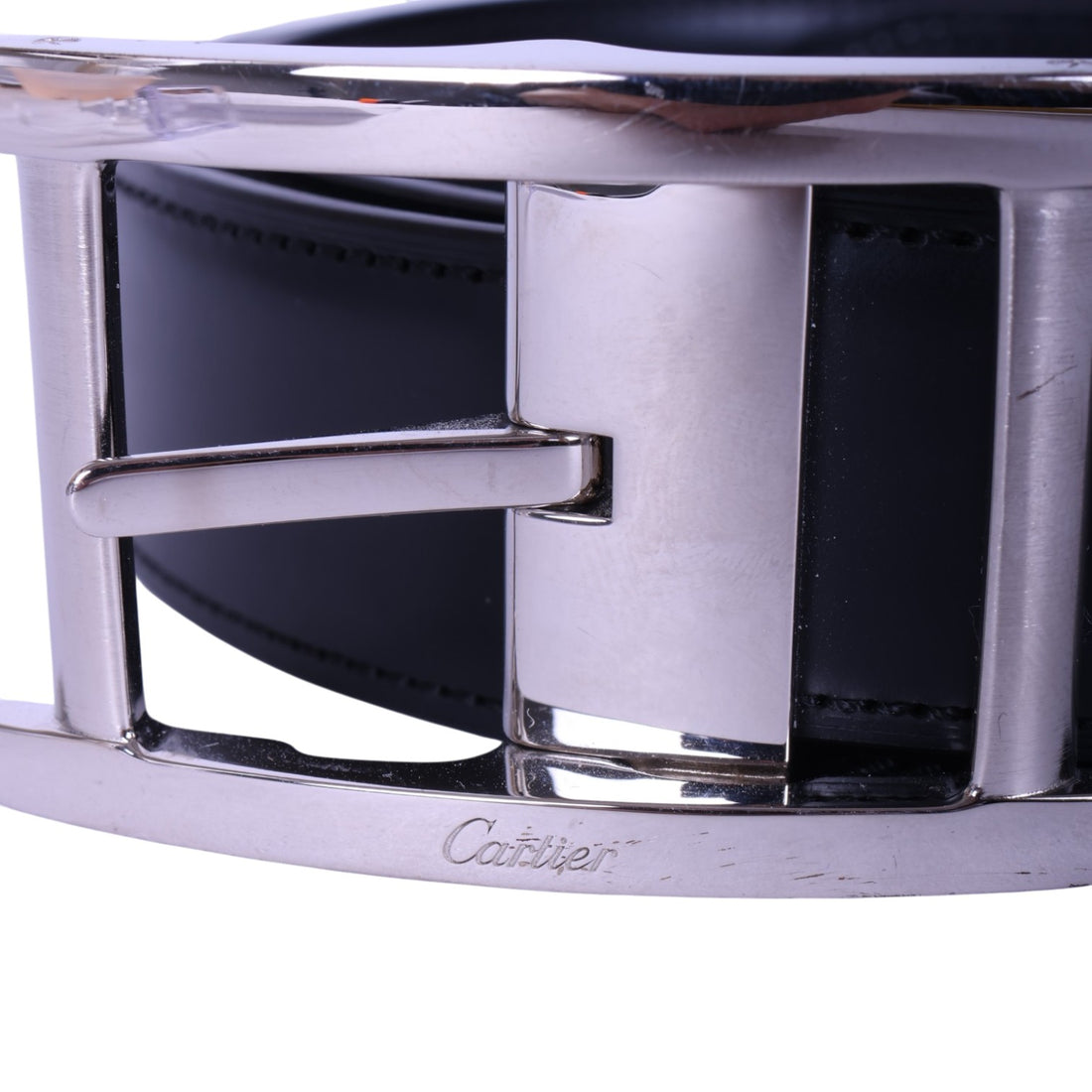 Tank Leren Riem Zwart - Zilverkleurige Gesp