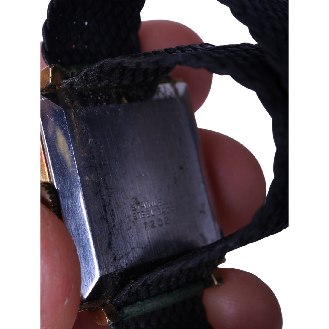Vierkant Verguld Herenhorloge met Datum - 17 Jewels Incabloc