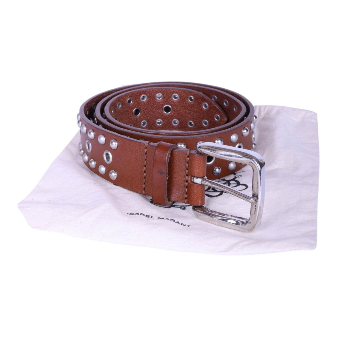 Rica Studded Riem Cognac - Maat S