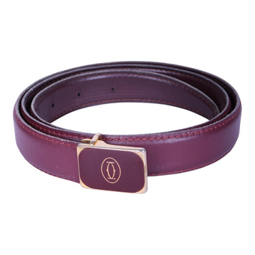 Must Riem Bordeaux Leer - Bordeaux Plaque Gesp