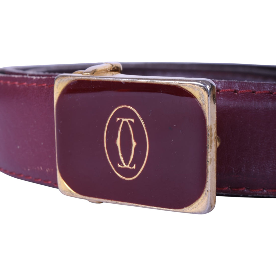 Must Riem Bordeaux Leer - Bordeaux Plaque Gesp