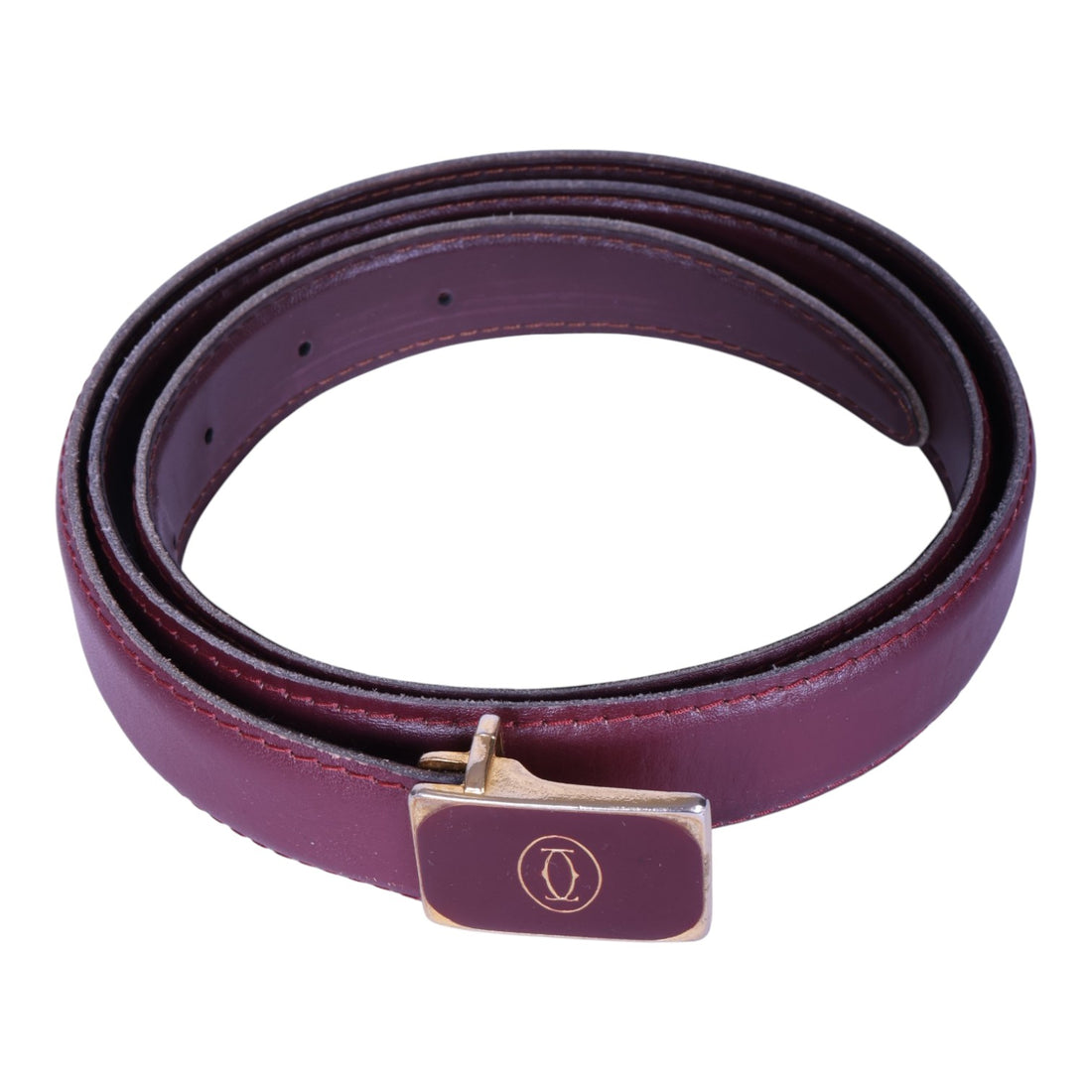 Must Riem Bordeaux Leer - Bordeaux Plaque Gesp