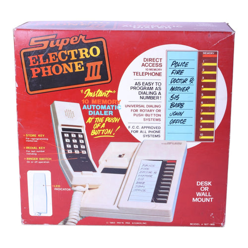 Super Electro Phone III - 10 Memory Automatic Dialer (167-MB)