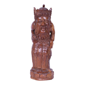 Handgesneden Houten Beeld - Balinese Hindu Priester (Pedanda)