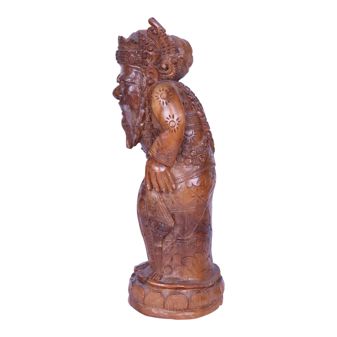 Handgesneden Houten Beeld - Balinese Hindu Priester (Pedanda)
