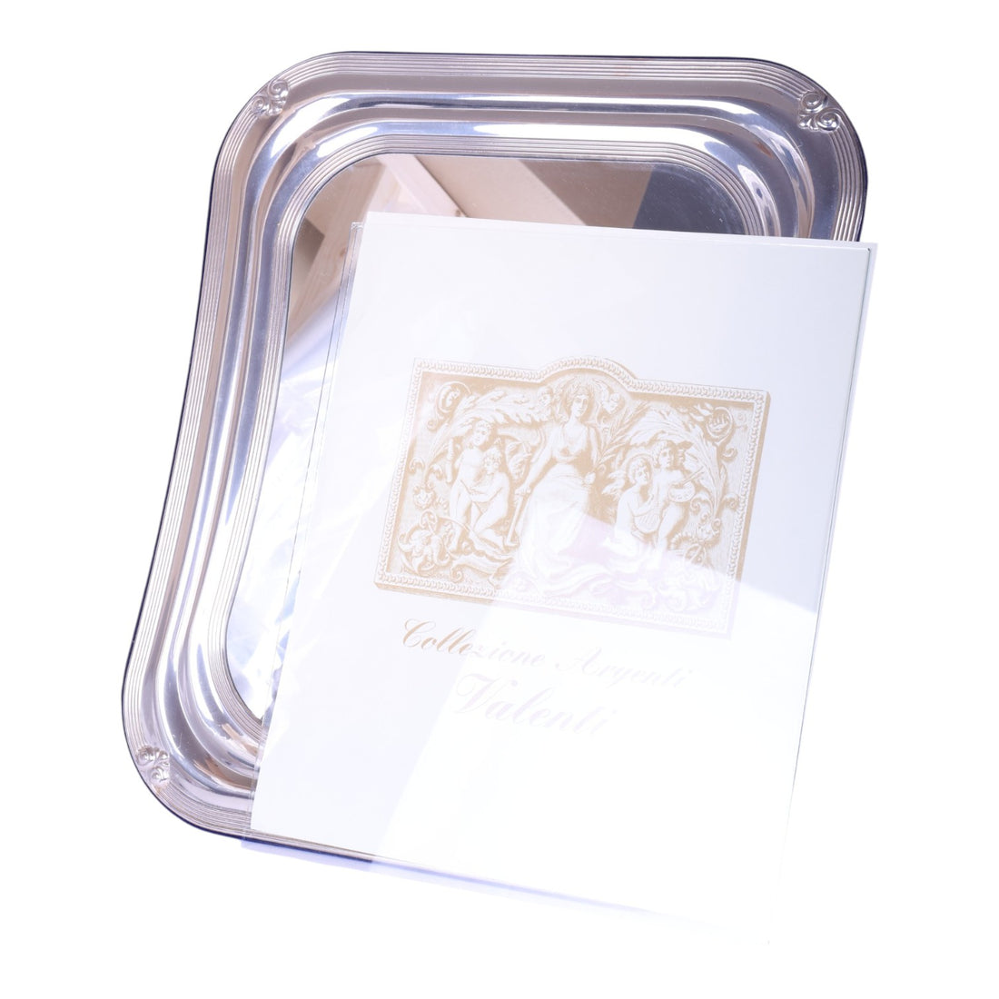Zilveren Fotolijst 20x25 cm - Geribbelde Rand