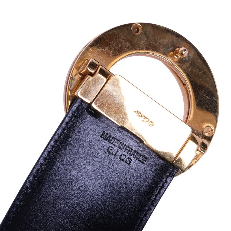 Trinity Leren Riem Zwart - Drie-Ringen Gesp