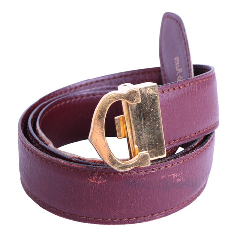 Must Riem Bordeaux Leer - Goudkleurige C-Gesp