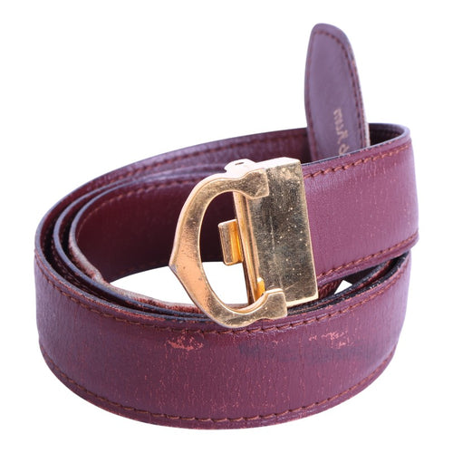 Must Riem Bordeaux Leer - Goudkleurige C-Gesp