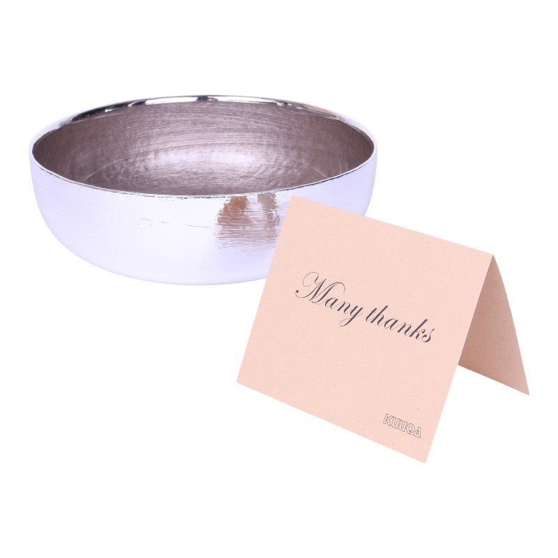 Verzilverde Schaal - Beige Gemetalliseerd - 19,5 cm