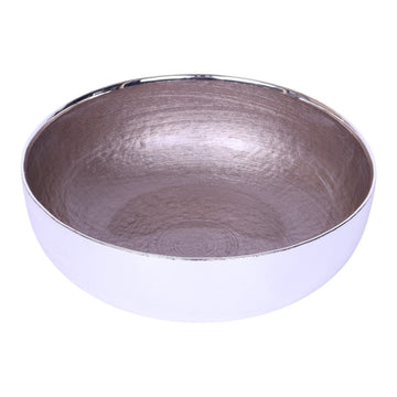 Verzilverde Schaal - Beige Gemetalliseerd - 19,5 cm