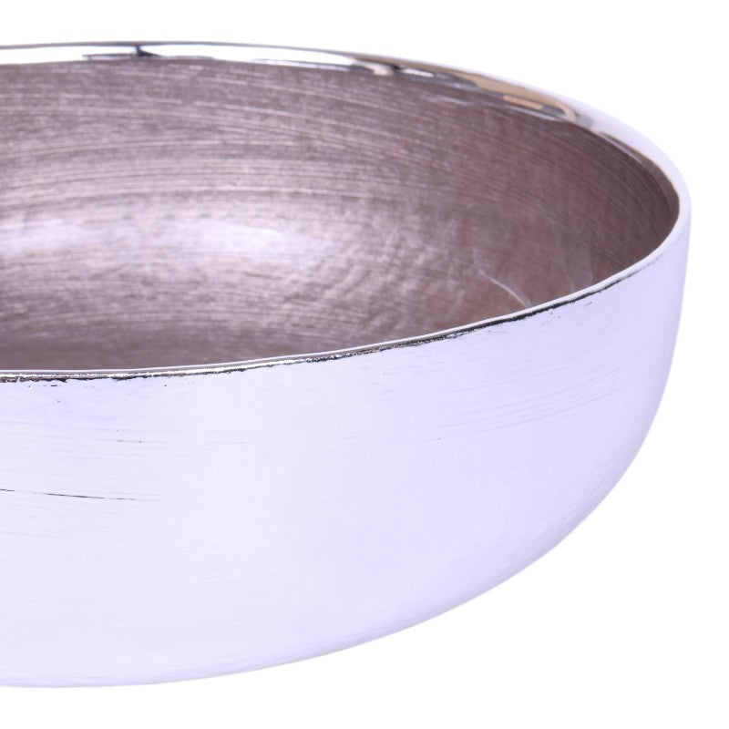 Verzilverde Schaal - Beige Gemetalliseerd - 19,5 cm