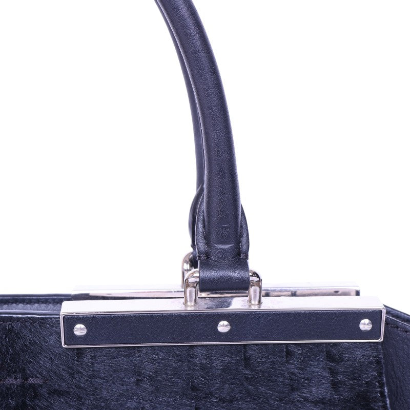 3Jours Croco Kalfshaar Tote - Donkerblauw