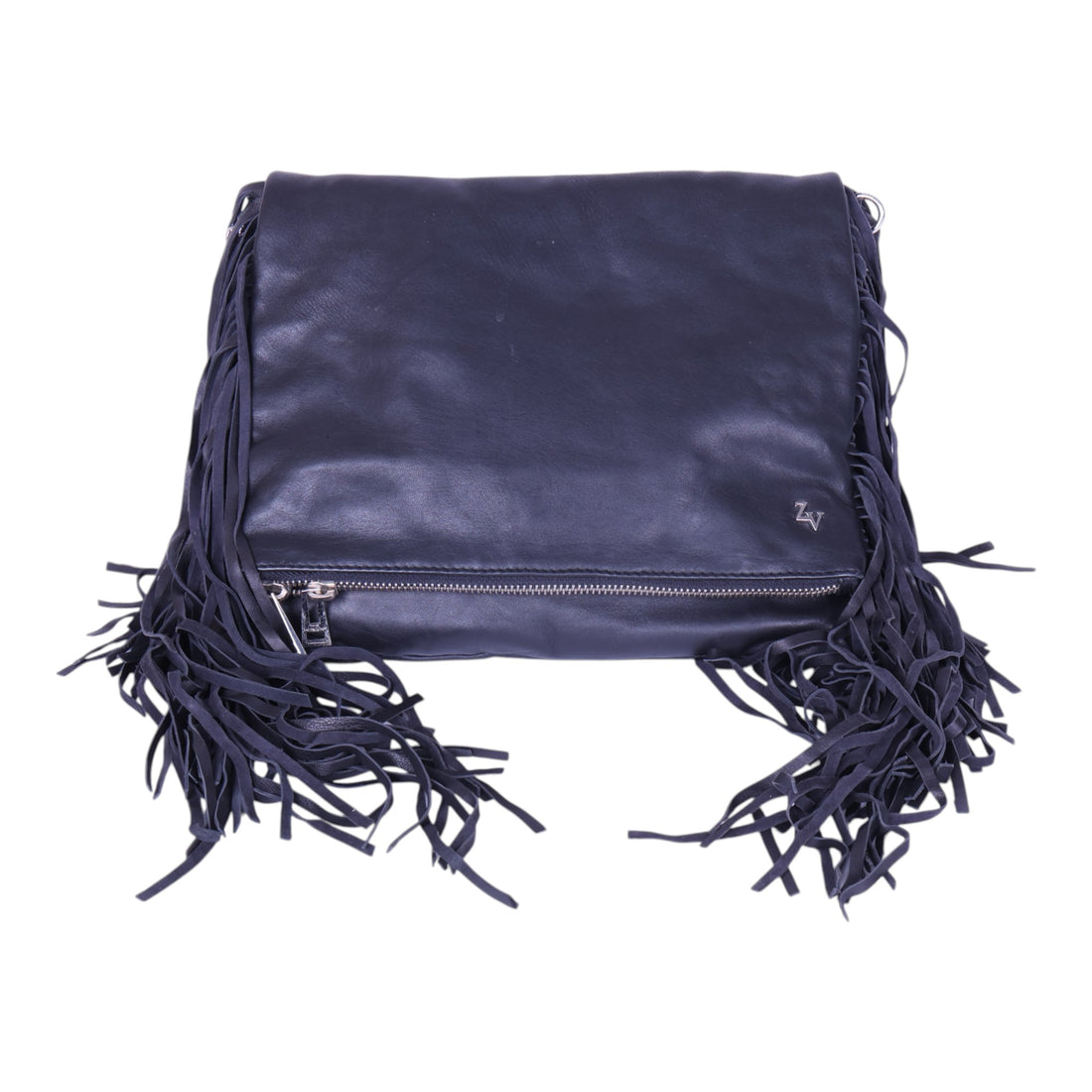 Rock Leren Franjetas - Marineblauw