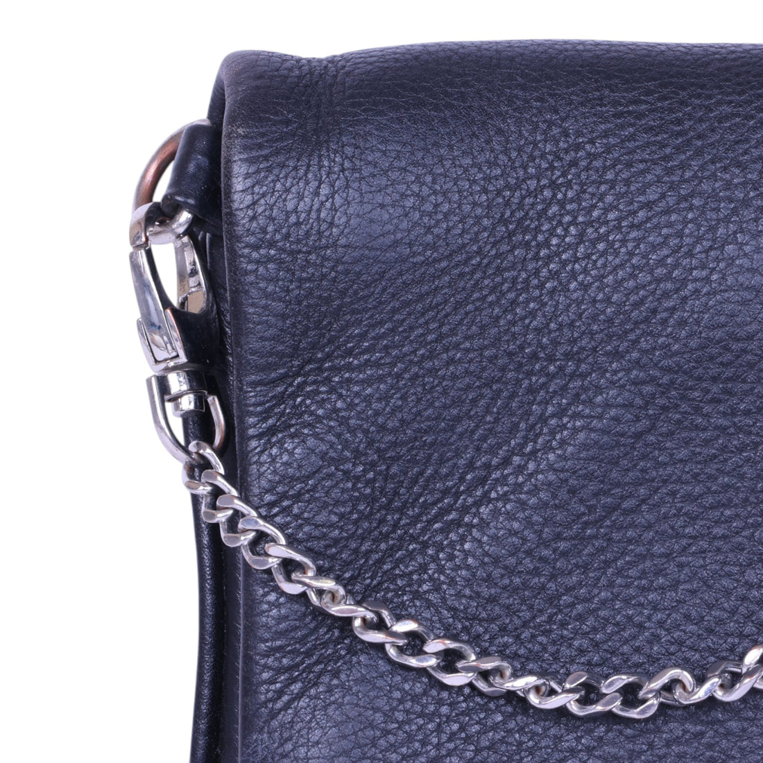Rock Clutch Zwart Leer met Hartstuds