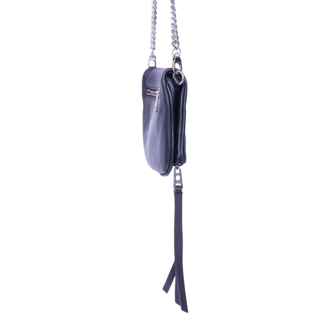 Rock Clutch Zwart Leer met Hartstuds