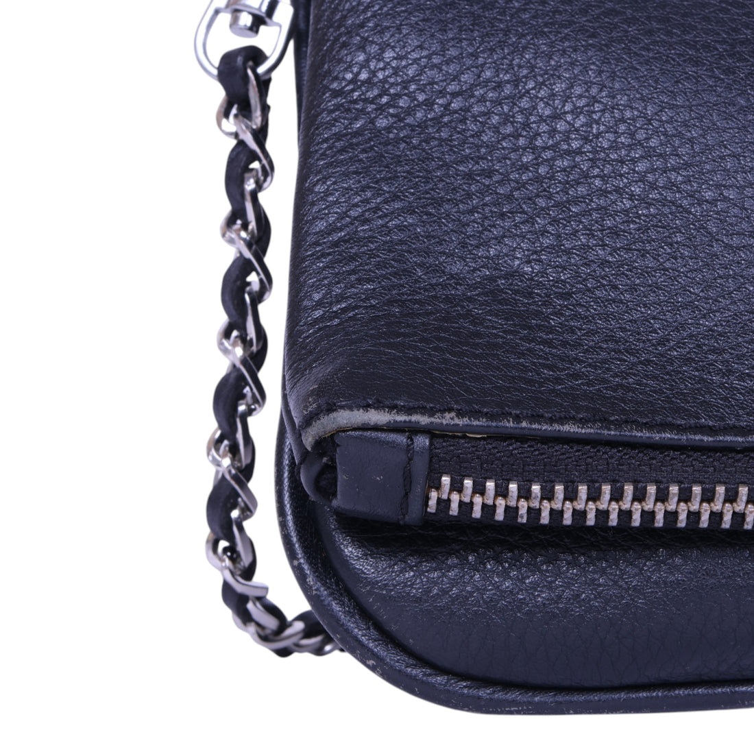 Rock Clutch Zwart Leer met Hartstuds