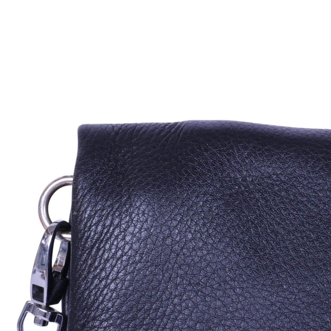 Rock Clutch Zwart Leer met Hartstuds