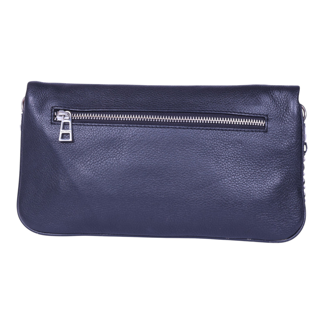 Rock Clutch Zwart Leer met Hartstuds