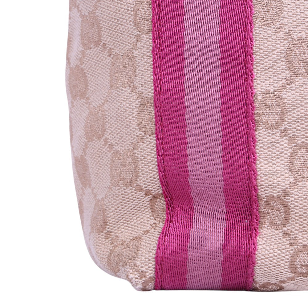 Jolicoeur Tote GG Canvas Roze met Vlinderbedel