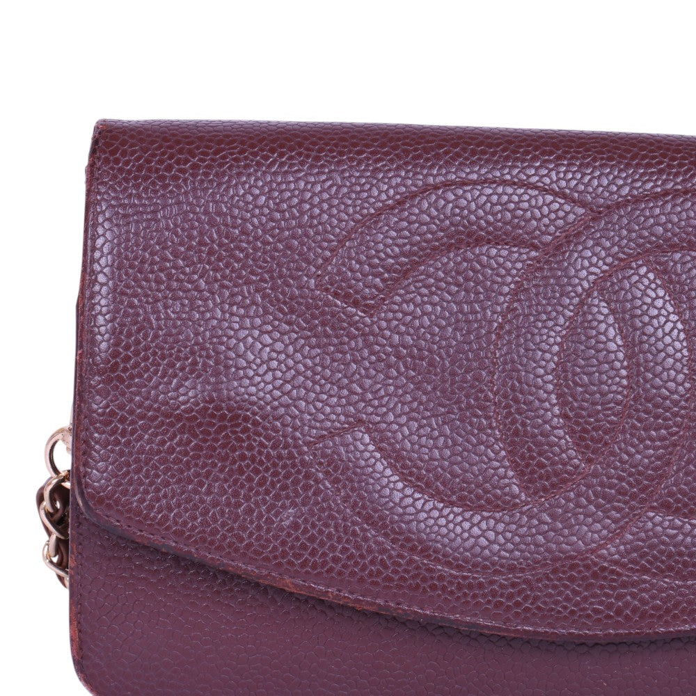 Timeless CC Wallet on Chain Bordeaux Caviar