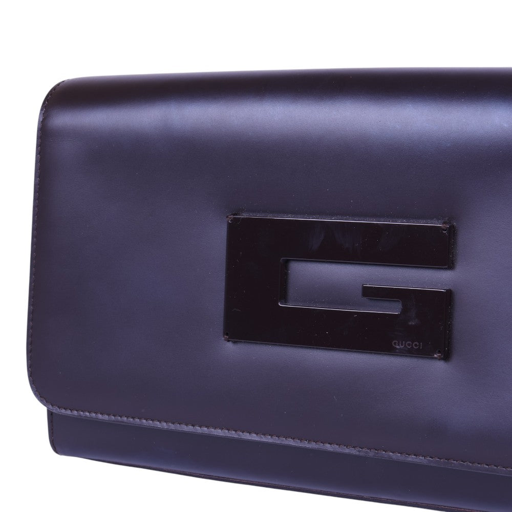 Square G Schoudertas - Aubergine Leer